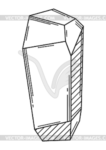 Кристалл или минерал. Ювелирные изделия драгоценные или полудрагоценные - векторный эскиз