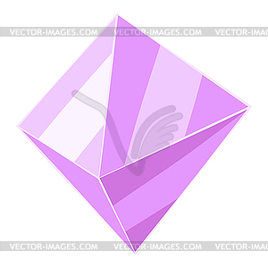 Crystal or mineral. Jewelry precious or semipreciou - royalty-free vector image