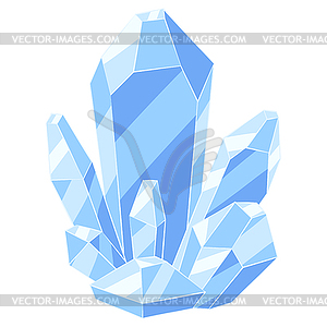 Crystal or mineral. Jewelry precious or semipreciou - vector image