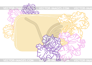 Background with iris flowers. Beautiful decorative - vector clipart