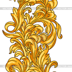 Decorative floral seamless pattern in baroque style - vector clip art