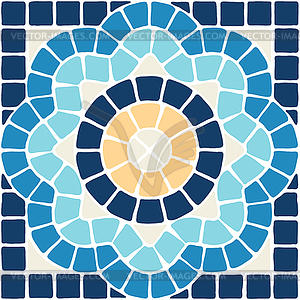 Ancient mosaic tile pattern. Decorative antique - vector image