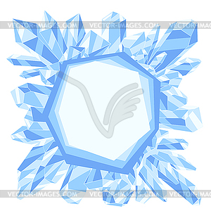 Background with crystals or crystalline minerals. - vector clipart