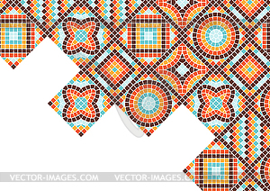 Ancient mosaic tile background. Decorative antique - vector clip art