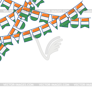 Flags garland of India. Happy Republic Day of India - vector image