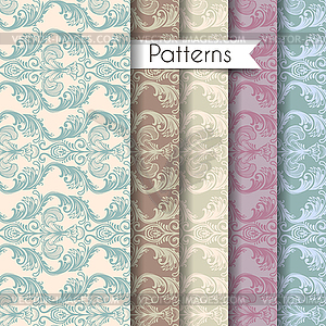 Seamless patterns set - vector image