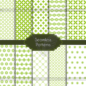 Set of geometric seamless patterns - vector EPS clipart