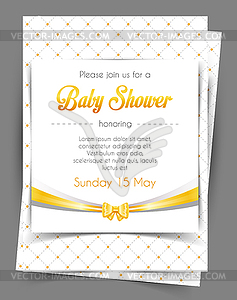 Baby shower card template - vector image