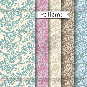 Seamless patterns set - vector image