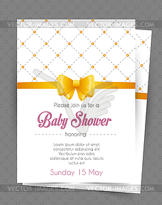 Baby shower card template - vector image