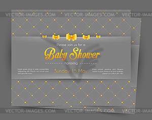 Baby shower card template - vector clipart