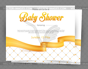 Baby shower card template - vector clipart