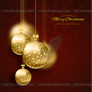 Christmas balls - vector image