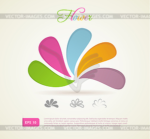 Colored flowers for your design - vector clip art