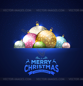 Christmas balls - vector image