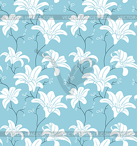 Seamless floral pattern background - vector clipart / vector image