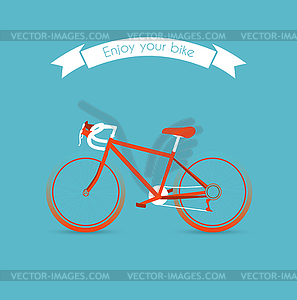 Engoy your bicycle image - vector clipart