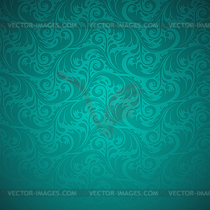 Emerald floral seamless pattern - vector clipart