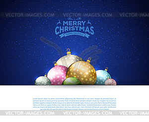 Новогодние шары шаблон фон - изображение векторного клипарта