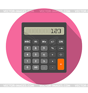 Calculator image in flat style - vector image