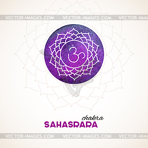 Color chakra watercolor design - vector clipart