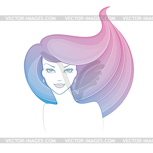 Beautiful and young woman - vector image