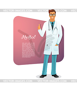 Doctor character man image - vector clipart