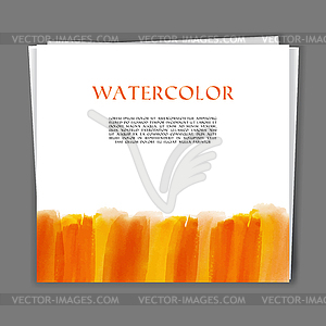 Card with Hand painted watercolor texture - vector image