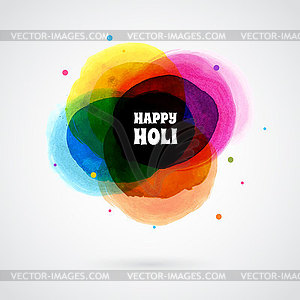 Happy Holi card template - vector clip art