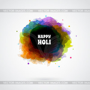 Happy Holi card template - vector clipart