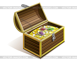 Chest of gold - vector image