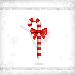 Christmas Candy Cane Red Bow - vector clipart / vector image