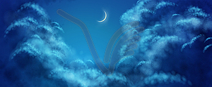 Ночные облака - векторное изображение