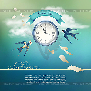 Save Date Concept Design - vector clipart / vector image