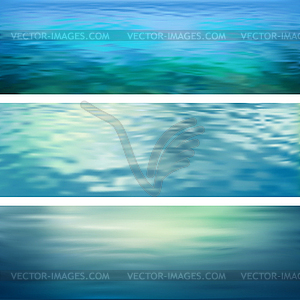 Abstract Water Banners - vector image