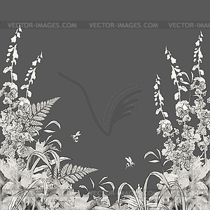 Floral Summer Background - vector image