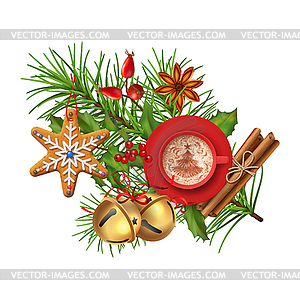 Christmas Festive Decoration - vector image