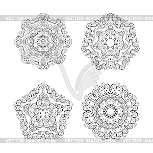 Set of Circular Patterns - vector clip art