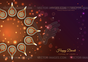 Diwali Festival Background - vector image