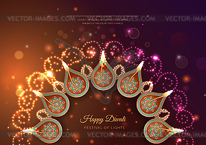 Diwali Festival Background - vector image