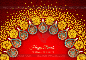 Diwali Festival Background - vector EPS clipart