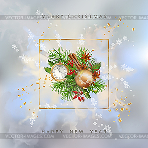 Shining Christmas Background - color vector clipart