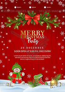 Christmas Party Poster - vector clipart