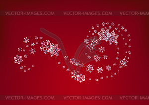 Christmas Background Crystal Snowflakes - vector image