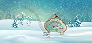 Christmas Landscape - vector clipart / vector image