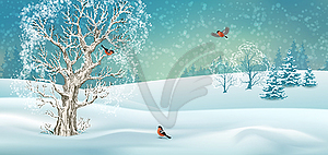 Winter Landscape - stock vector clipart