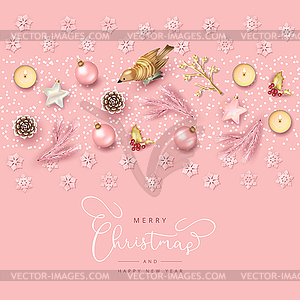 Christmas Top View Background - vector clipart