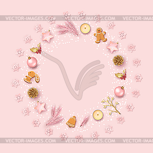 Christmas Top View Background - vector image