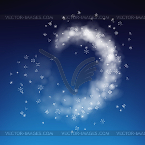 Абстрактная снежная буря - изображение в векторе