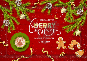 Christmas Sale Banner - vector image